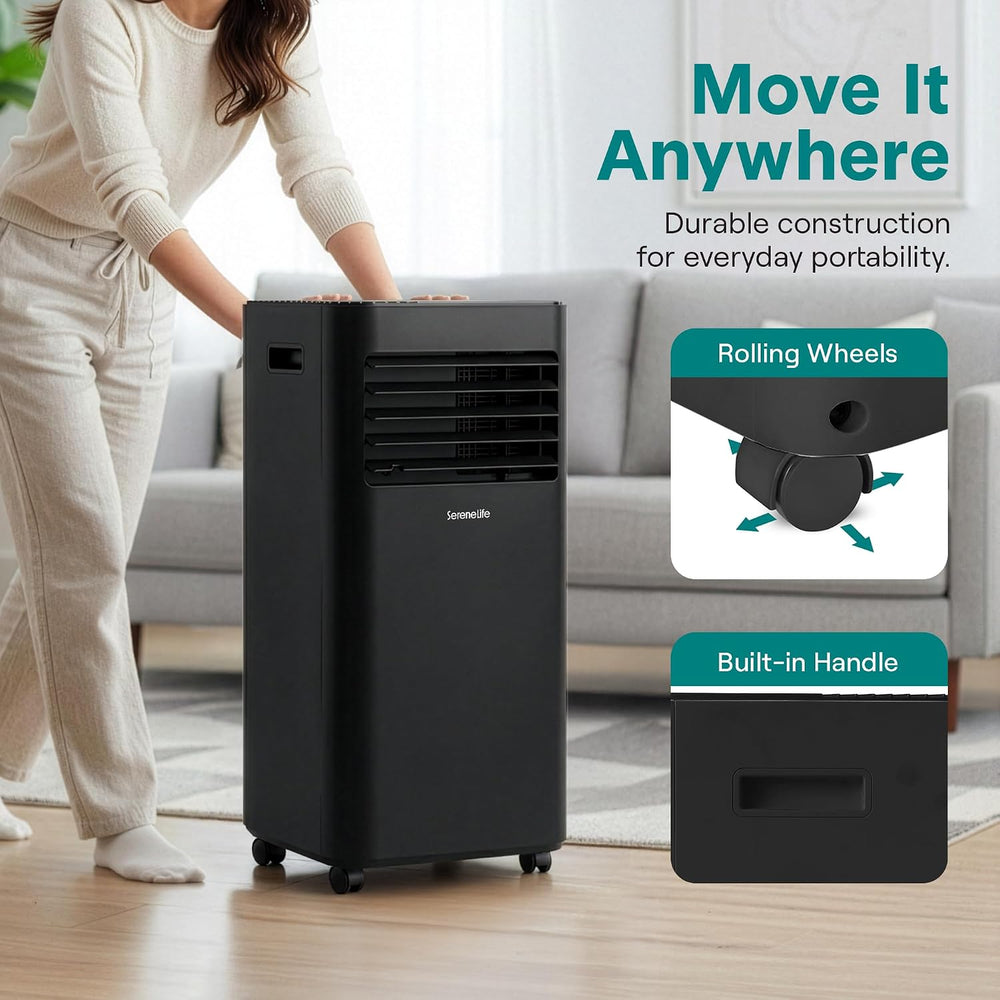 SereneLife Portable Air Conditioner 8000 BTU | 3-in-1 Cooling, Fan and Dehumi...