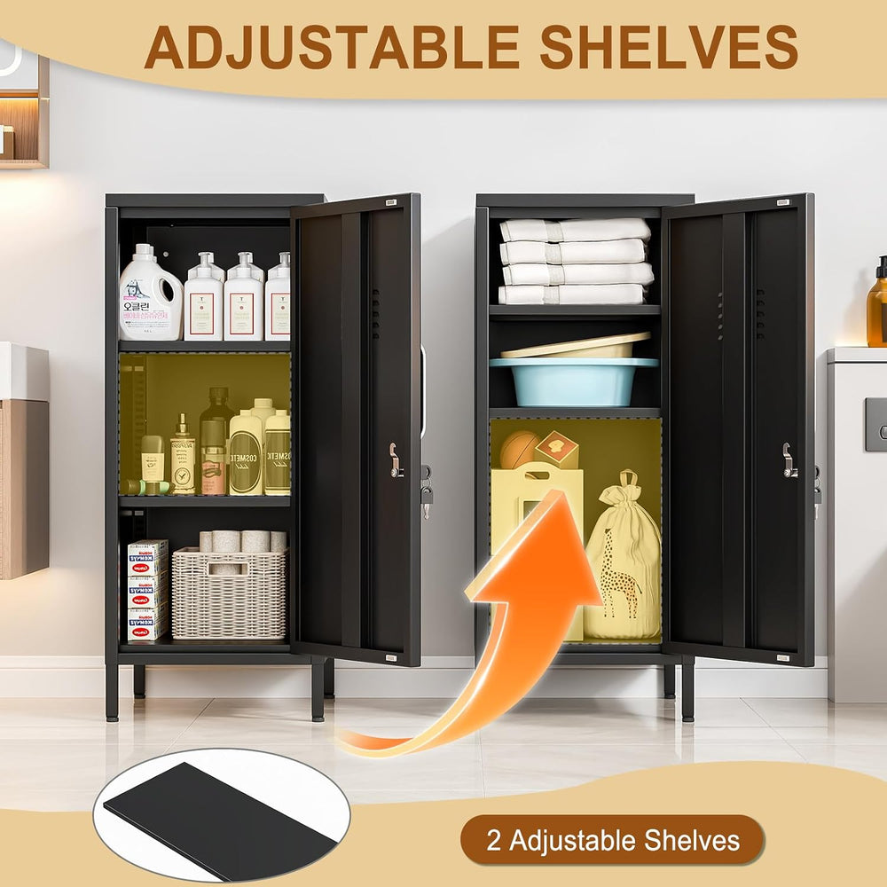 36" Metal Storage Lockers Cabinet for Employees with 1 Lockable Door and...