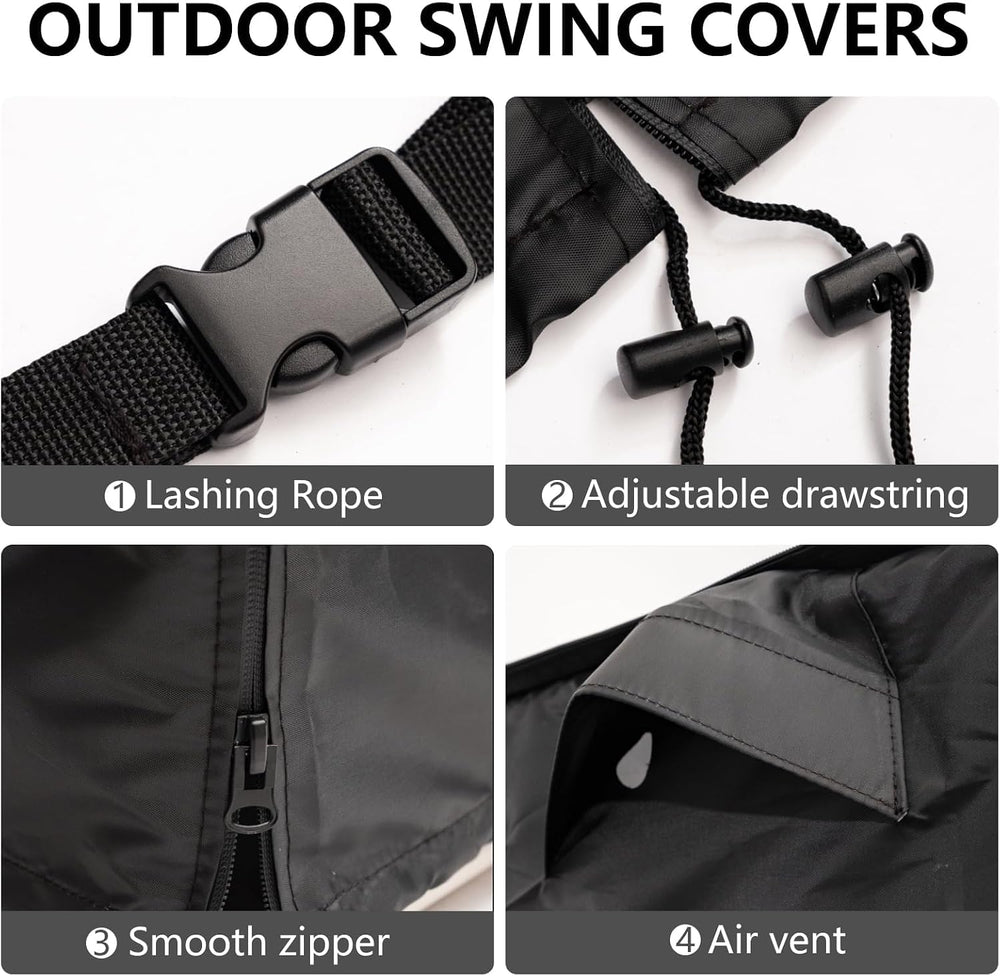 Waterproof Outdoor Swing Cover, 3 Triple Seater, 86L*60D*72H Inch