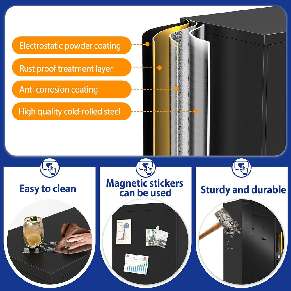 GAIOUS Metal Garage Wall Cabinet with Lock, Wall Mounted Steel Tool Cabinet