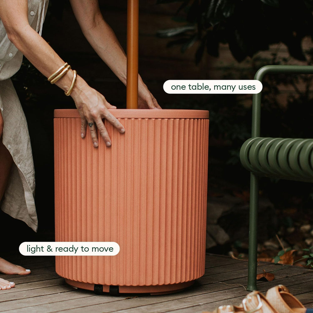 Terracotta Demi Shade Side Table by Veradek