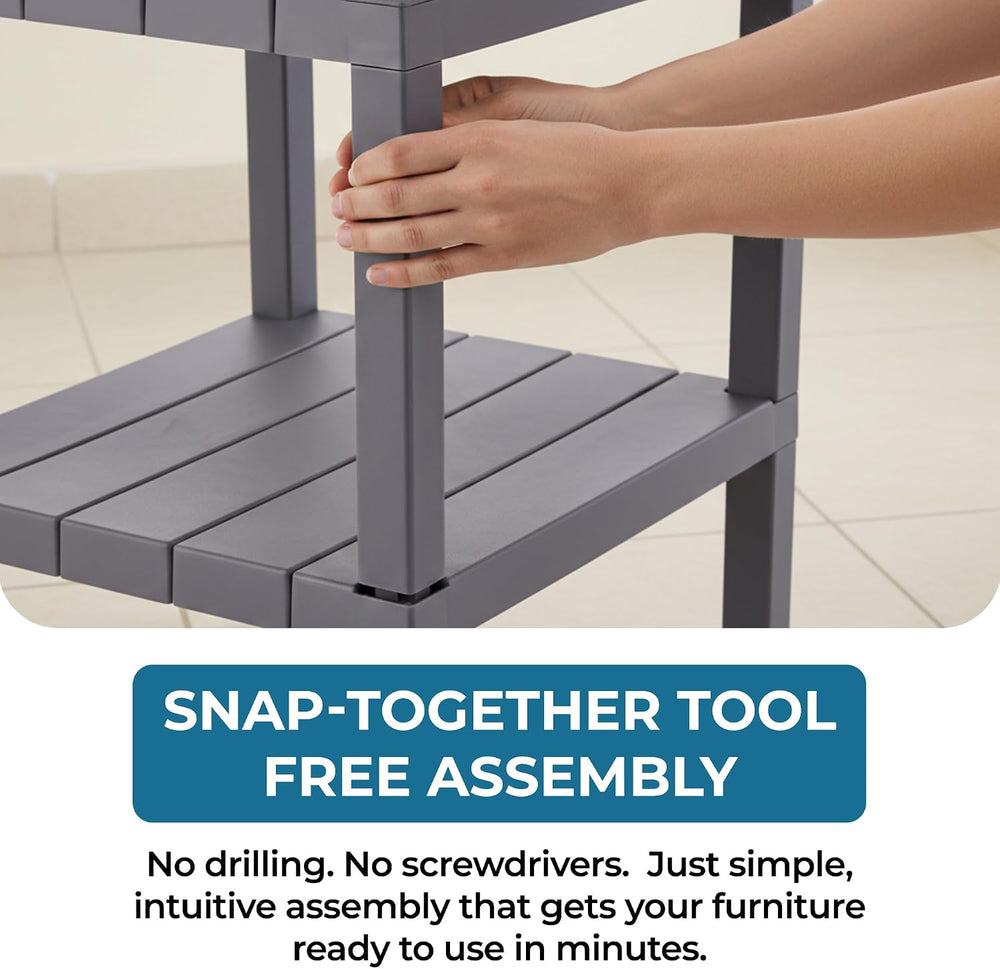 Honey-Can-Do Grey 6-Tier Storage Shelf