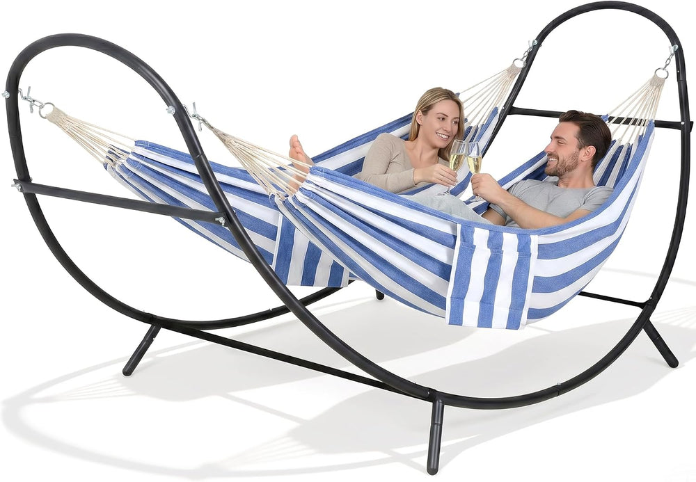 SUNCREAT Hammocks for Outside with Stand, Porch Hammock and Stand, 475 lbs Ca...