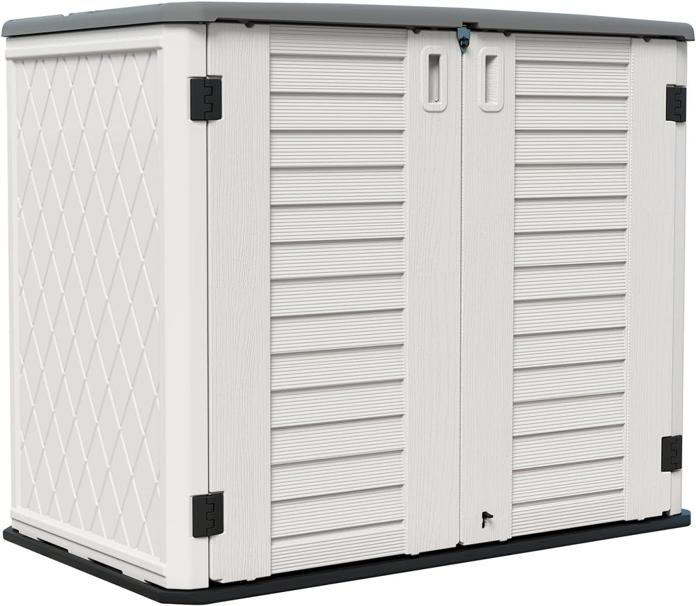 HOMSPARK Storage Shed Weather Resistance, Multi-Purpose Outdoor Storage Cabin...