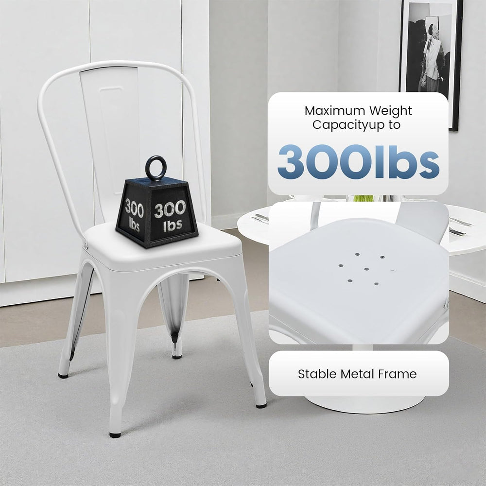 DUMOS Counter Height Bar Stools Set of 4, Bar Chairs for Kitchen Island