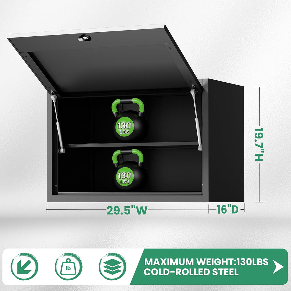 Metal Wall Cabinet, Garage Wall Cabinet with Adjustable Shelf for Garage, Too...