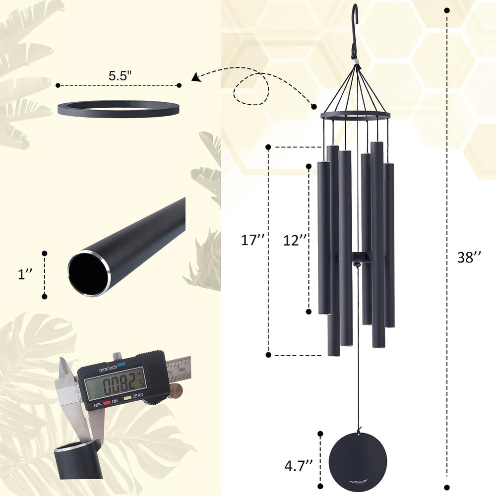 Wind Chimes for Outside Deep Tone - 38'' Wind Chimes Outdoor Clearanc...