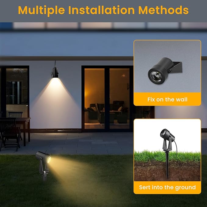 Low Voltage Landscape Lighting,10 Pack Outdoor LED Landscape Spotlights with ...