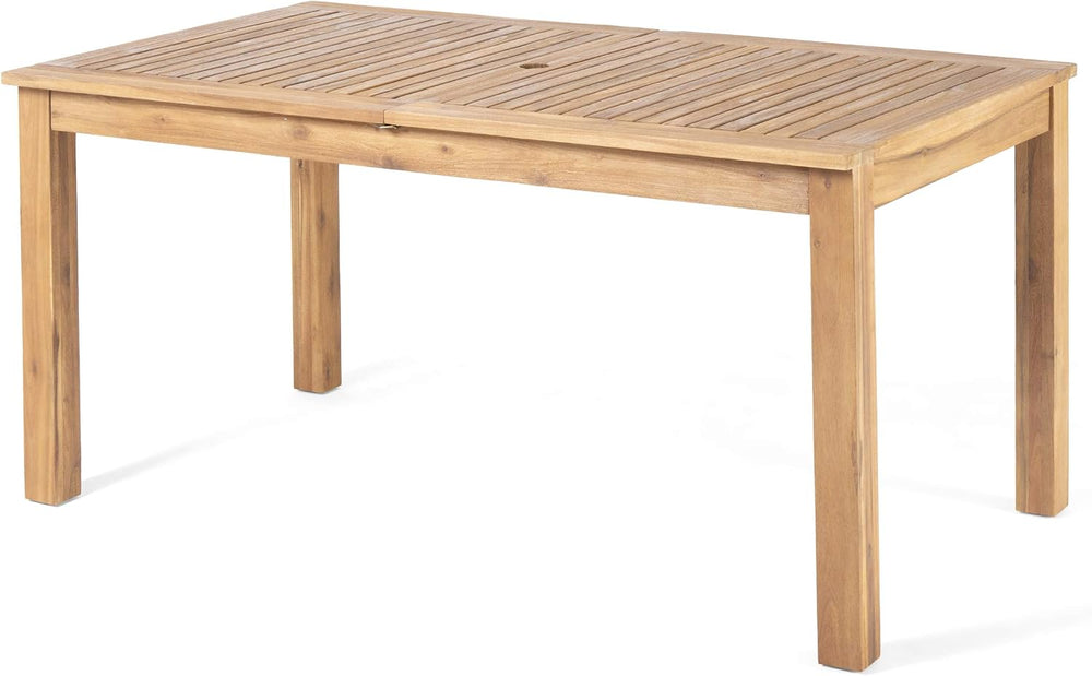 Christopher Knight Home Eric Outdoor Expandable Acacia Wood Dining Table, Nat...