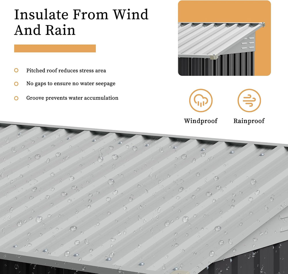 Vongrasig 5x3 FT Outdoor Storage Shed with Window & Lockable Door