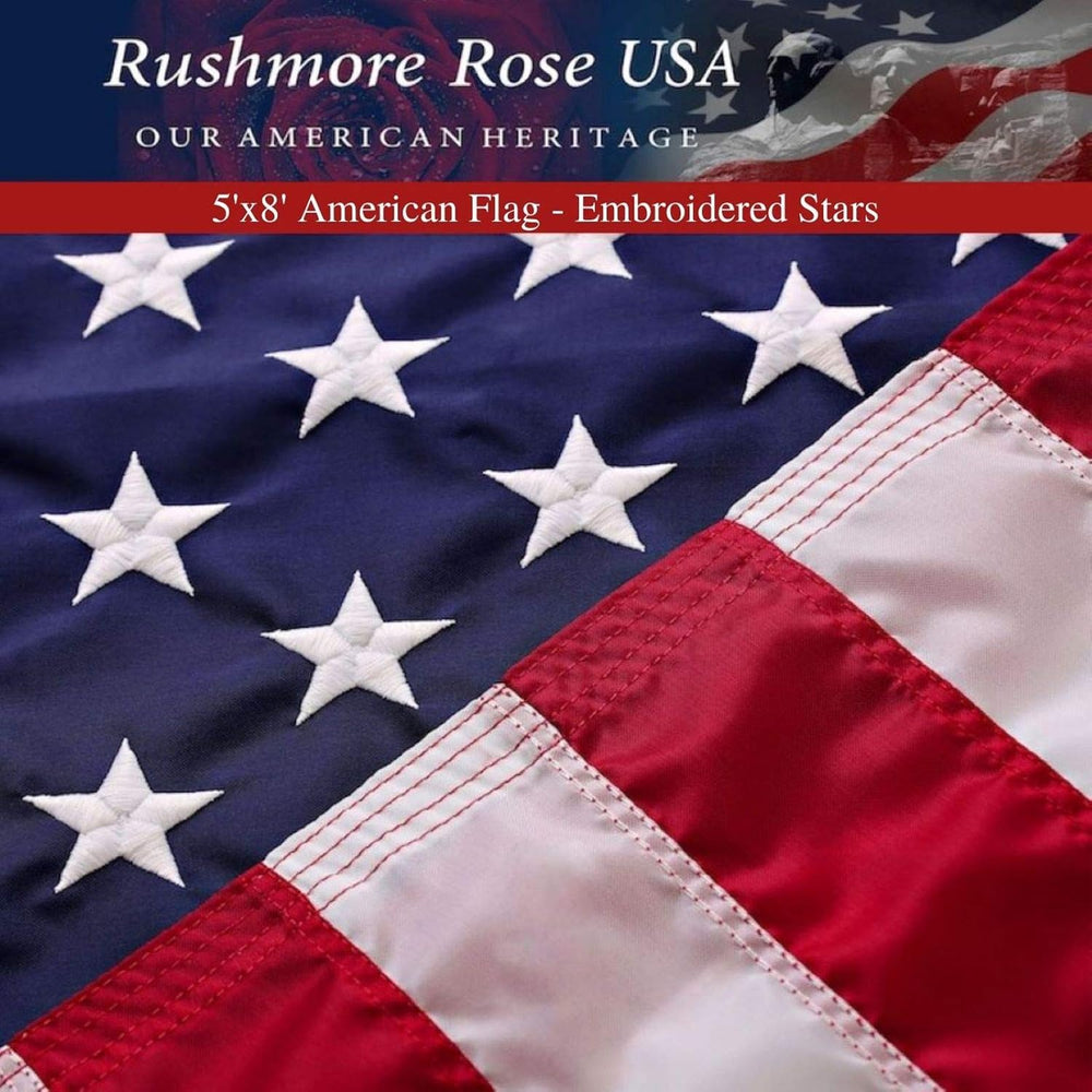 American Flags for Outside 5X8 American Flag made in USA Heavy Duty Flags Out...