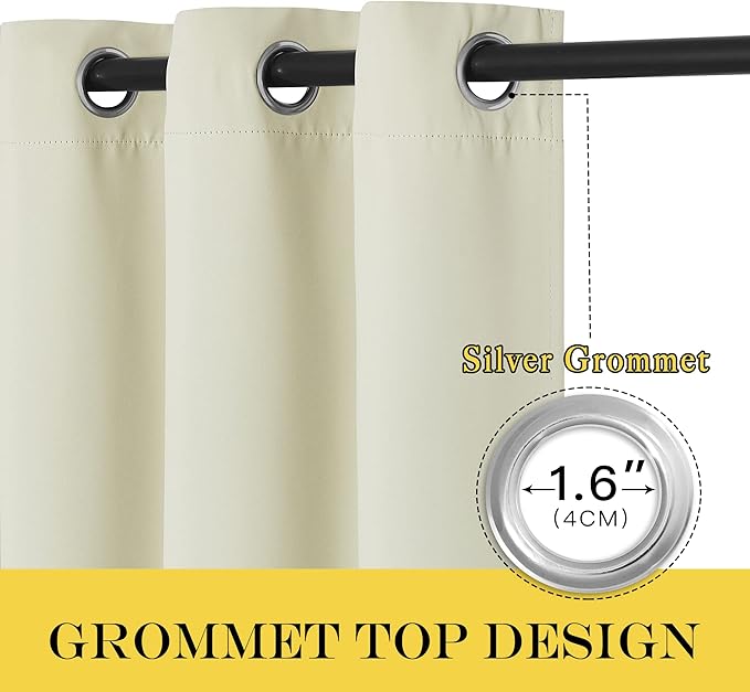 NICETOWN Room Darkening Curtain for Sliding Glass Door, Blackout Patio Door C...