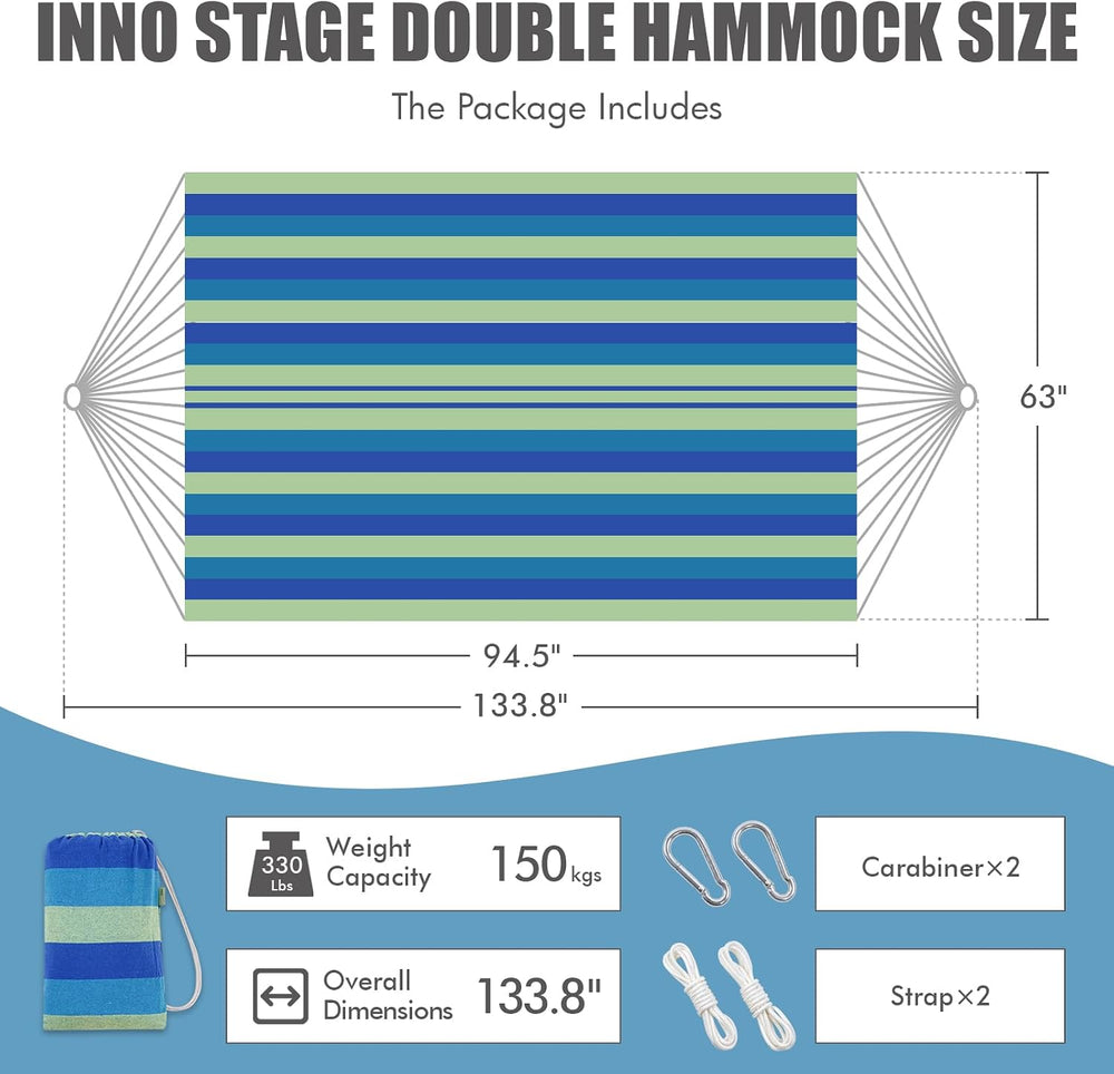INNO STAGE Double Hammock with Tree Straps, Extra Large 2 Persons Hammock