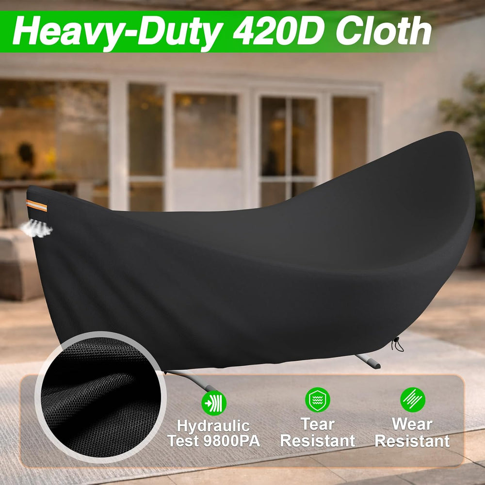 EVRBUL Hammock Cover 11-12 Ft, Heavy Duty 420D Waterproof Stand Covers For 2 ...