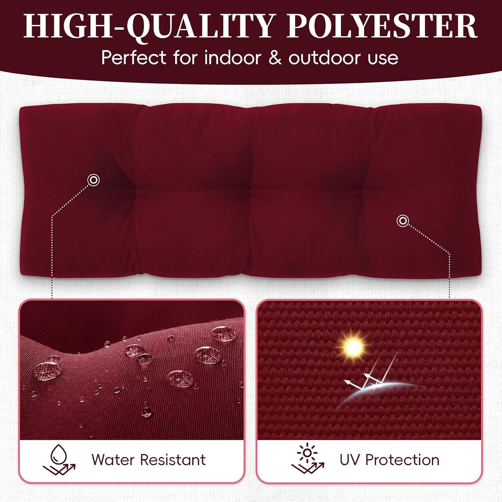 Bench Cushion for Indoor/Outdoor Furniture, Waterproof Patio Bench Seat Cushi...