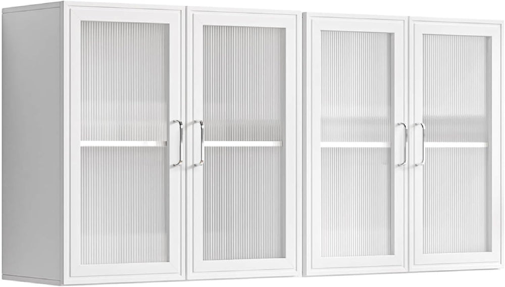48" W Upper Kitchen Wall Cabinets with Acrylic Glass Doors