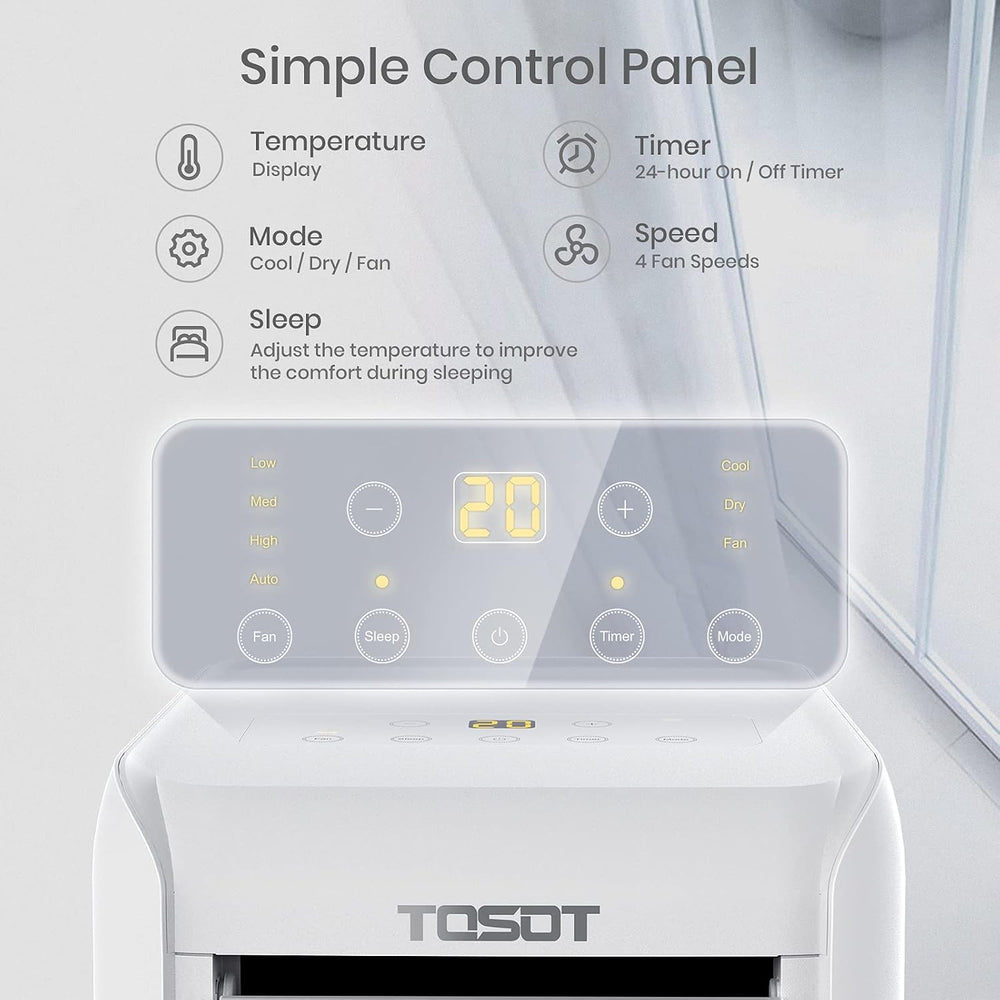 TOSOT 9,000 BTU Air Conditioner Easier to Install, Quiet and 3-in-1 Portable ...