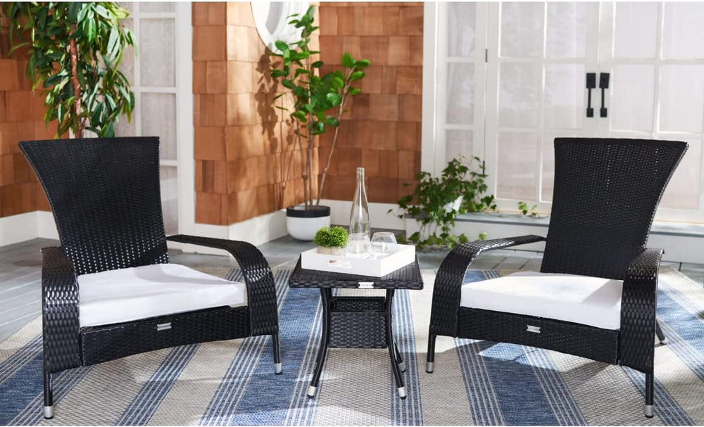 SAFAVIEH Outdoor Edna 3pc 3-Piece Patio Sectional Sofa Set, 19.7" PAT7719A