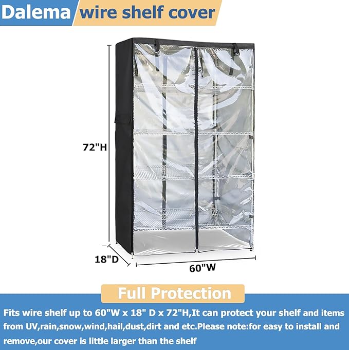 Waterproof Shelf Cover,Outdoor 600D Heavy Duty Dustproof Storage Shelves Cove...