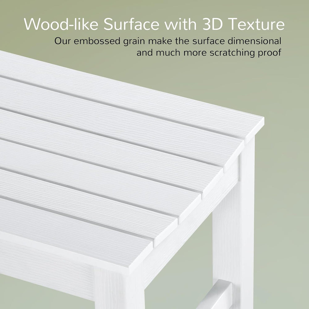 Stoog Outdoor Bench, 2-Person Patio Backless Bench, Outdoor Benches Weatherpr...