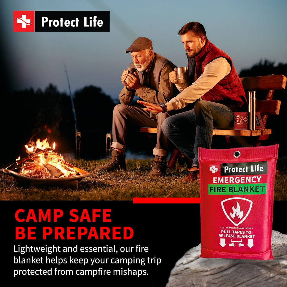 Protect Life Saving Emergency Fire Blankets 2 Pack - 40"x40", Fire ...