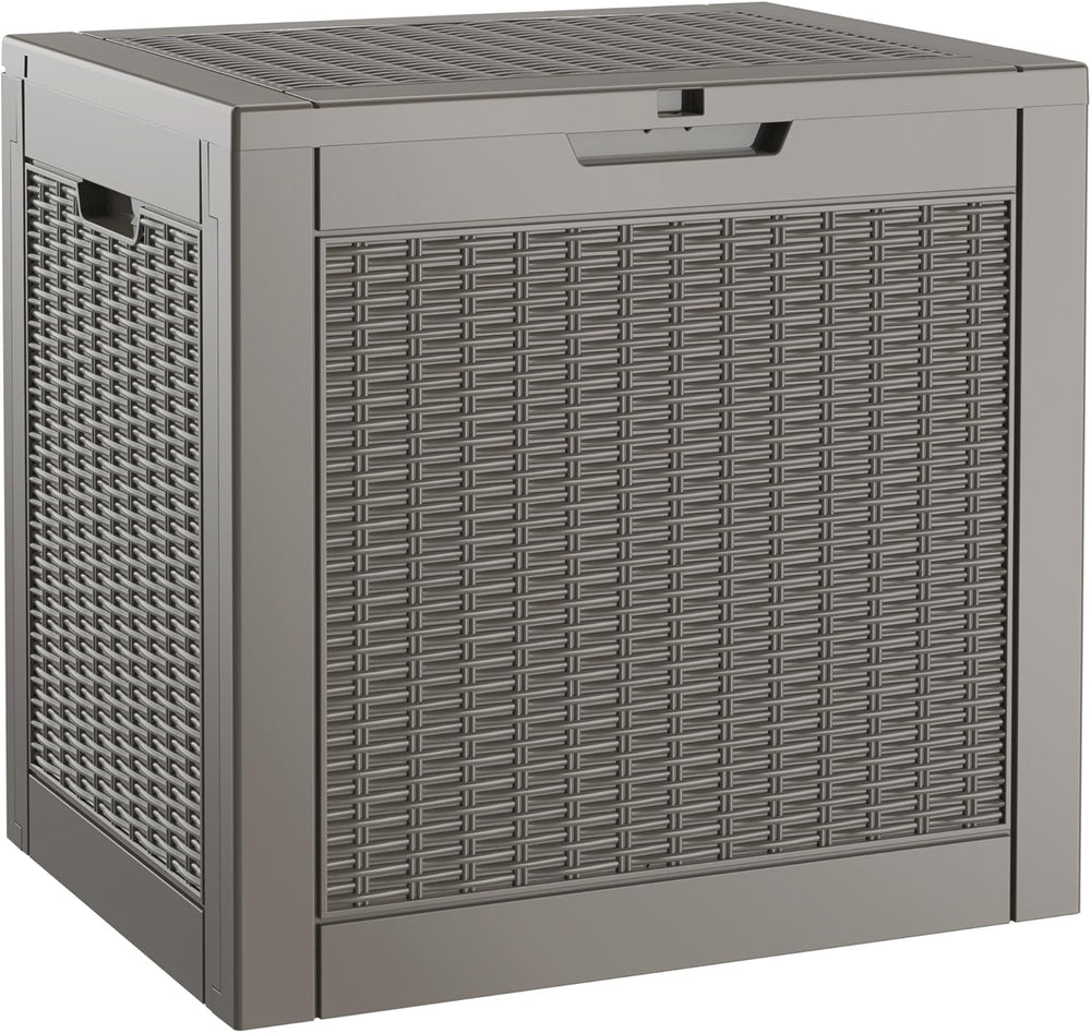 NUNU LAB Outdoor Storage Box 31 Gallon,Waterproof Indoor Outside Deck Boxes,B...