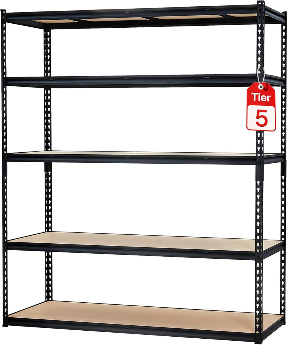 Garage Storage Shelves 5 Tiers, Heavy Duty Storage Shelving Racks with 3000 L...