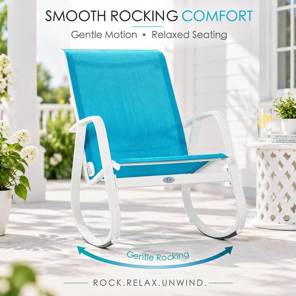 Kozyard 3-Piece Outdoor Rocking Chair Set, Patio Bistro Set