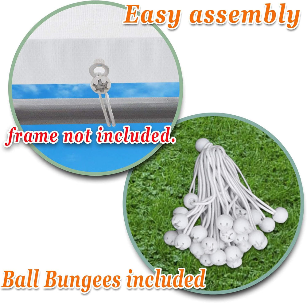 10 x 20 Ft Carport Replacement Canopy Cover Garage Top Tent Shelter Tarp with...