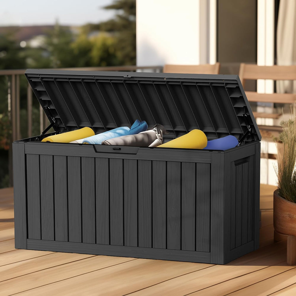 Vixzen 85 Gallon Deck Boxes Outdoor Waterproof, Lockable Outdoor Storage Box ...