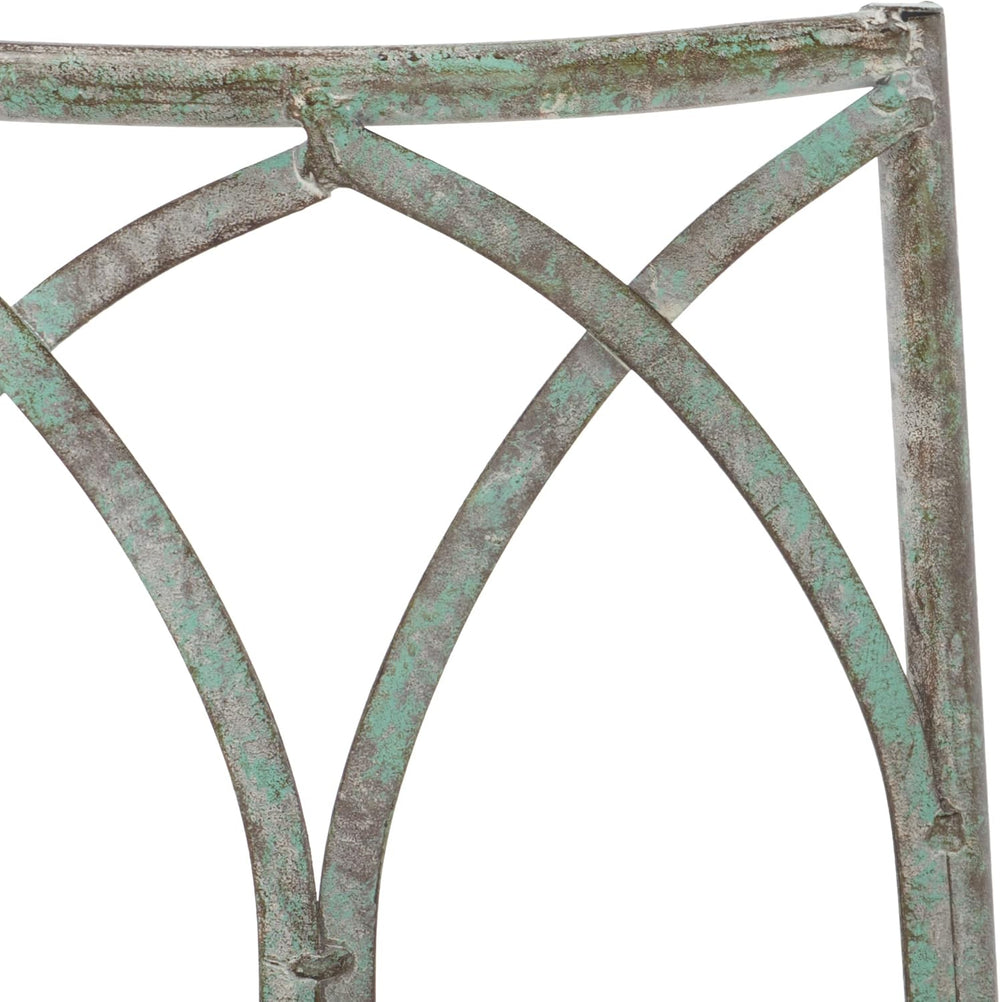 SAFAVIEH Outdoor Abia Metal Tree Bench, 50" Antique Dark Green PAT5018D