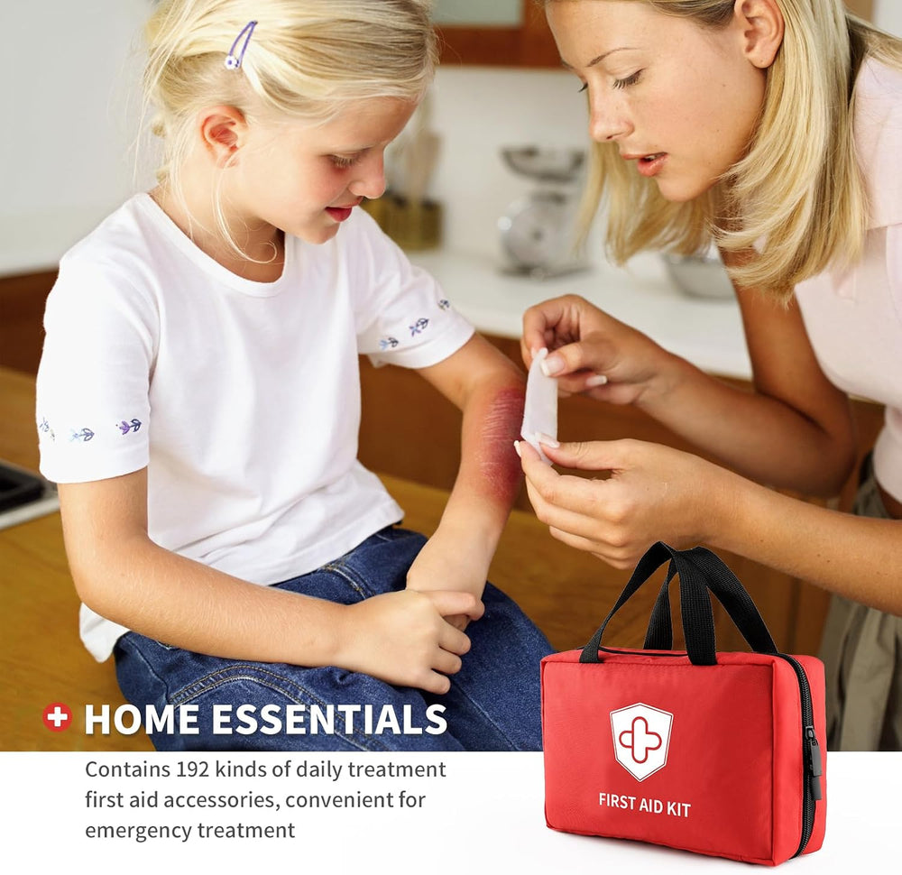 Kitgo First Aid Kit with Hospital Grade Medical Supplies, 220pcs Emergency Me...
