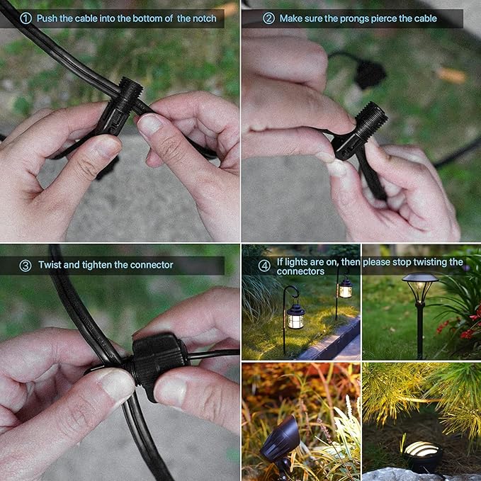 GOODSMANN Landscape Lighting Kits Low Voltage Spot Lights 8PK Landscape Flood...
