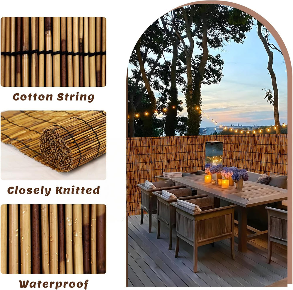 1 Pack Natural Reed Fence,4FT X 16.4FT Bamboo Fencing Privacy Reed Screening ...