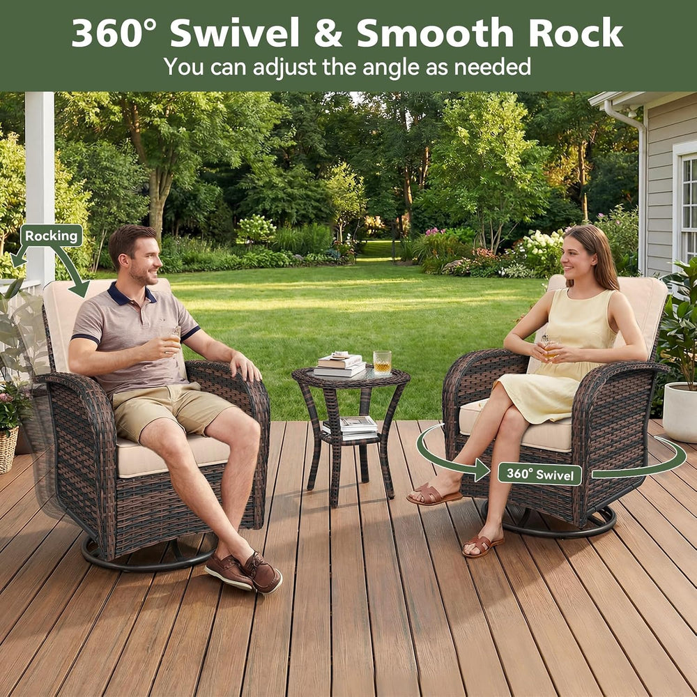 Aoxun 11 Piece Outdoor Patio Furniture Set with 44'' Fire Pit Table, ...