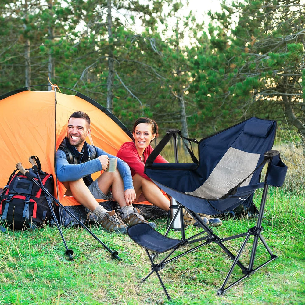 KOTEK Hammock Chair, Portable Camping Chair with Retractable Footrest, Adjust...