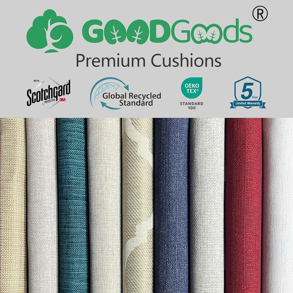 Goodgoods 20x20 Patio Chair Cushions Set of 4, 35D Foam, Chili