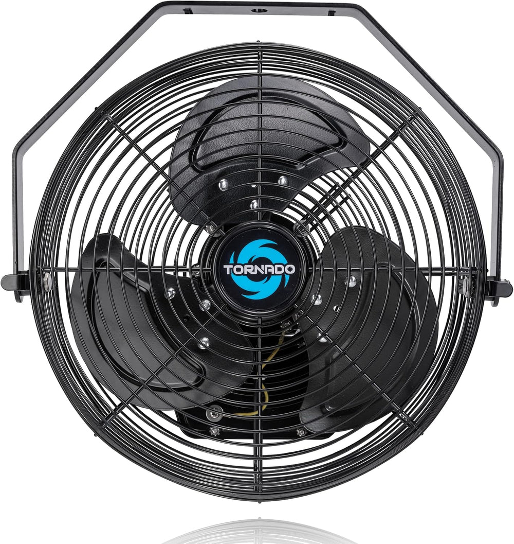 Tornado 12 Inch Outdoor Water-Resistant Metal Industrial Wall Mounted Fan IPX...