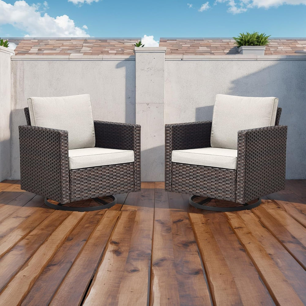 Luxury Outdoor Patio Swivel Rocker Chairs - Wicker Patio Swivel Rocking Chair...
