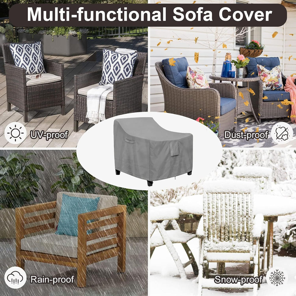 PureFit Outdoor Chair Covers Waterproof 2 Pack Patio Furniture Seat Covers
