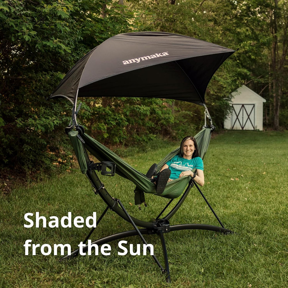 Set Up in 3 Seconds Adjustable Portable Aluminum Alloy Hammock Stand for Outs...