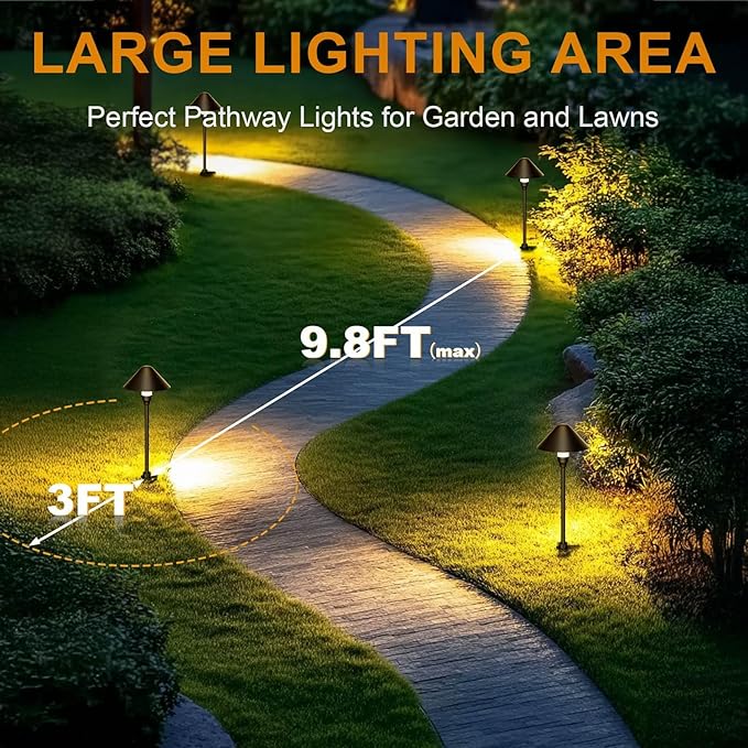 Low Voltage Pathway Lights with Timer, 4H/6H/8H Auto On/Off Low Voltage Lands...
