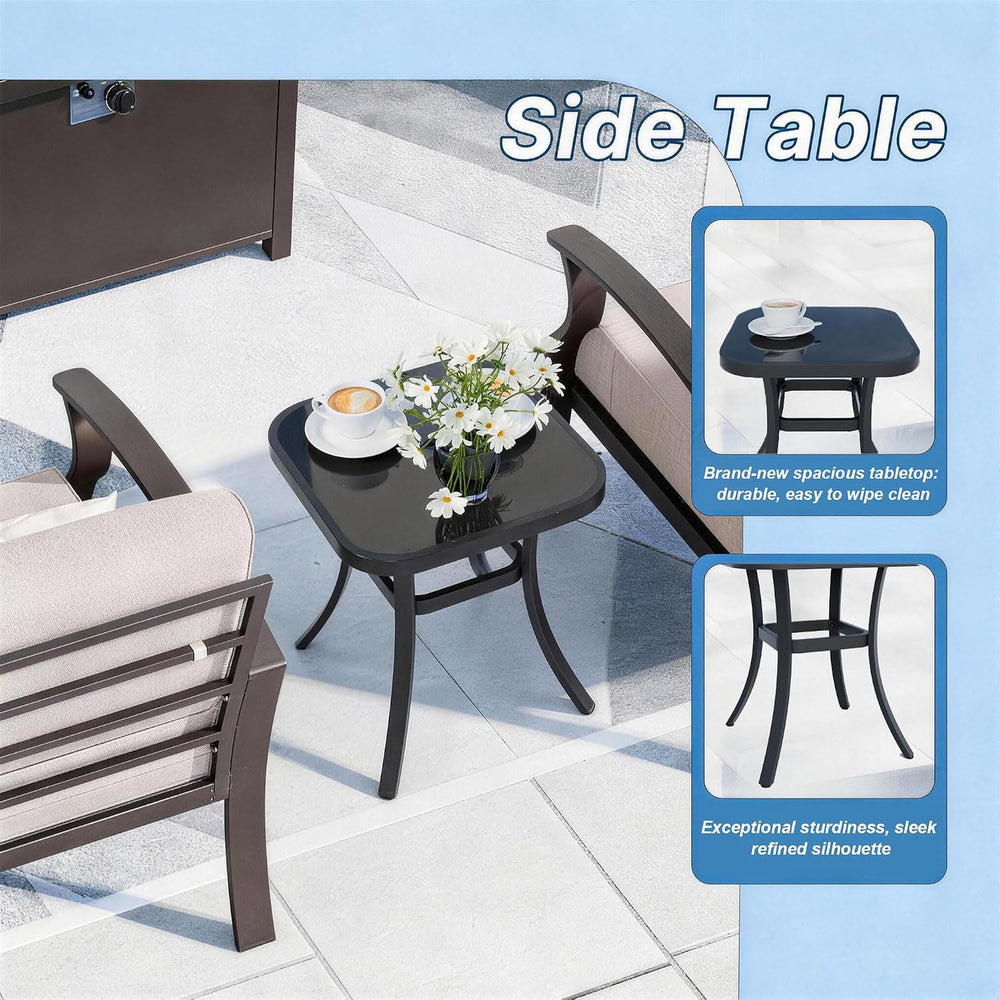 Kurapika 3 Pieces Patio Furniture Set, Outdoor Aluminum Swivel Gliders Rocker...