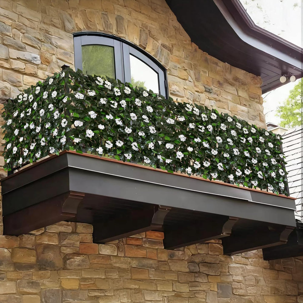 Expandable Fence Privacy Screen for Balcony Patio Outdoor,Decorative Faux Ivy...