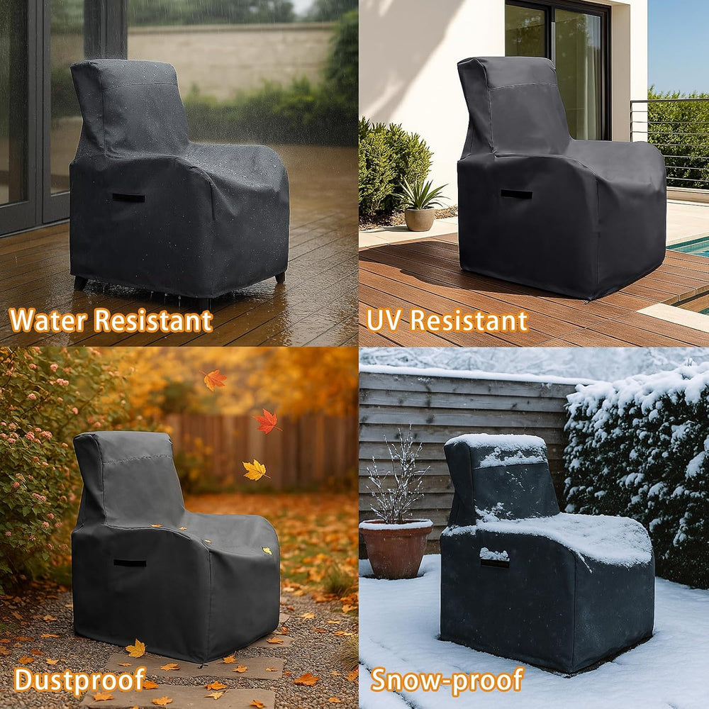 Outdoor Chair Covers Waterproof Patio Recliner Cover 600D Oxford Fabric Wicke...