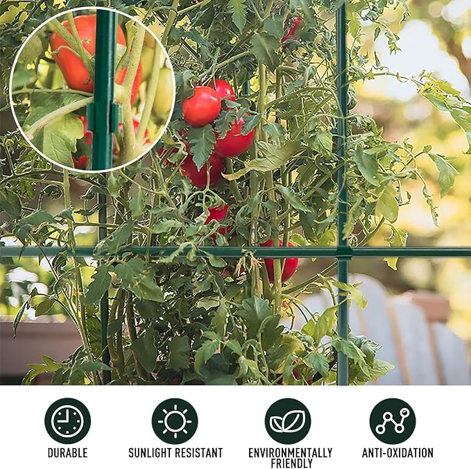 MAXPACE 249pcs Garden Stakes Kit: Includes 80 Sets of Fiberglass Plant Sticks...