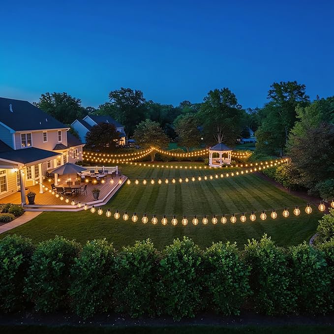 RTTY Classic 300FT Modular Professional Outdoor String Lights System with 111...