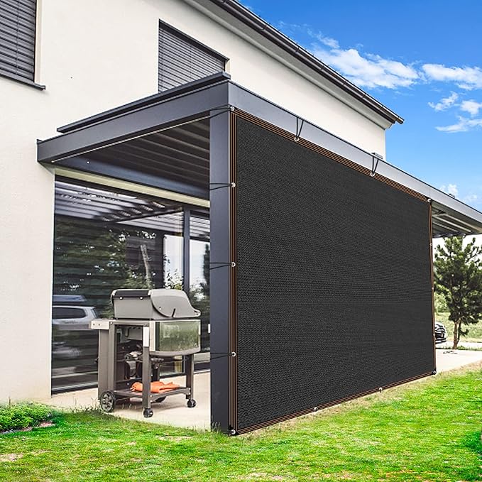 QLOFEI Shade Cloth for Patio, 80-90% Sunblock Sails for Garden Pergola Outdoo...