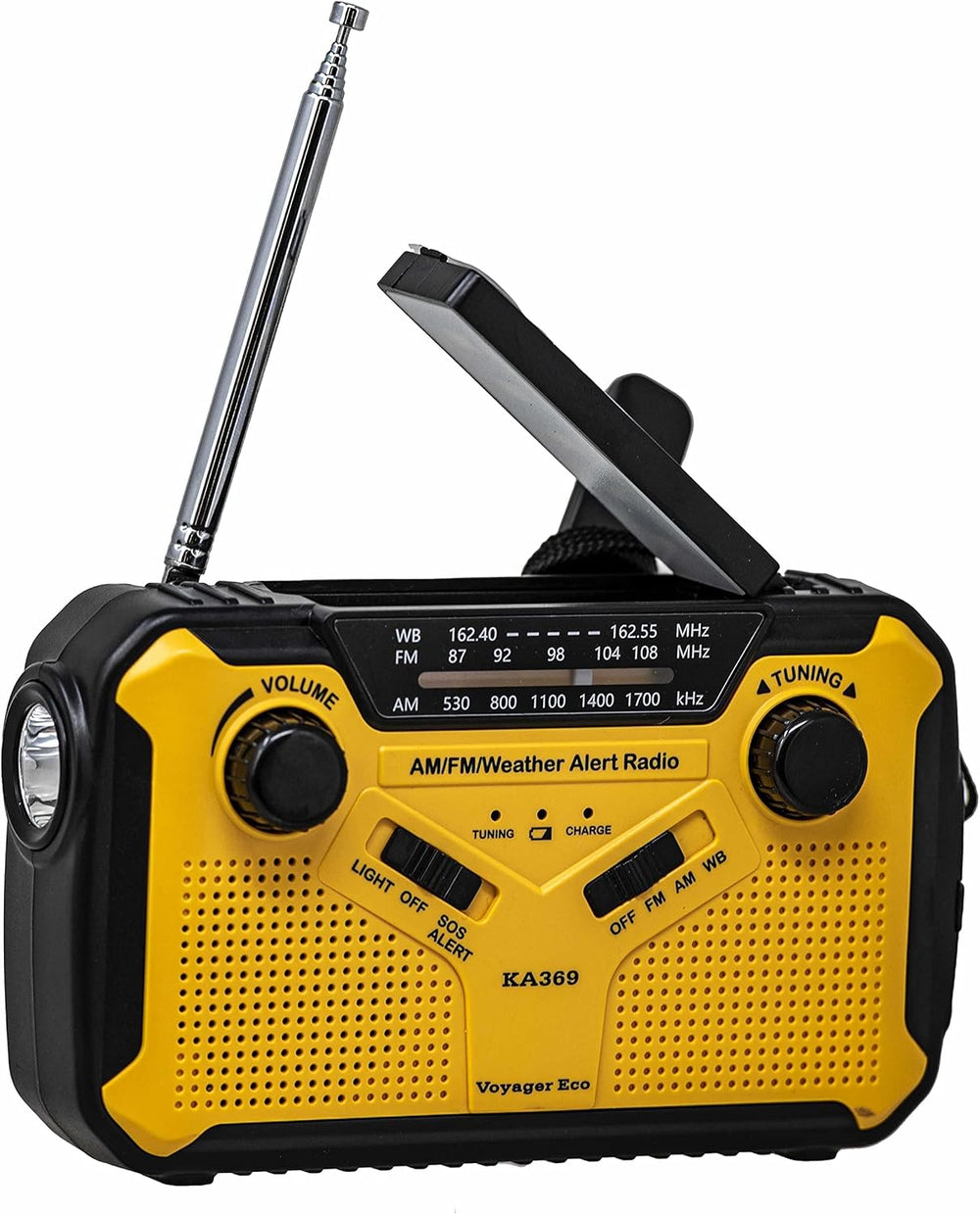 Kaito Voyager ECO Emergency Radio KA369 AM/FM NOAA Weather Alert 5-Way Powere...