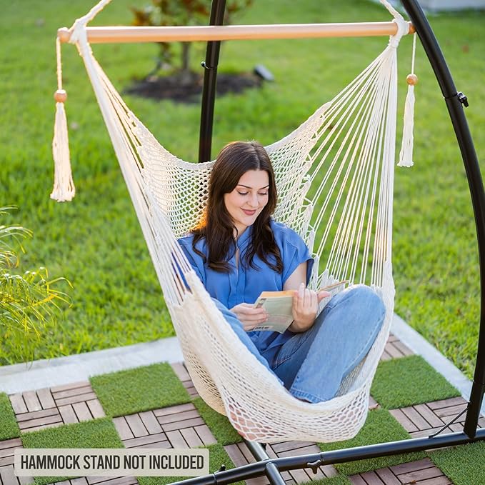 JoyView Hammock Chair with Spreader Bar Caribbean Hammock Swing Chair 300 LBS...
